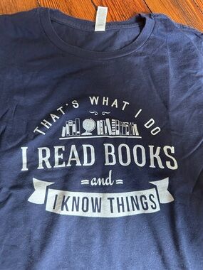Navy Tee "I Read Books" Graphic Tee - Game of Thrones Meets Book Nerd